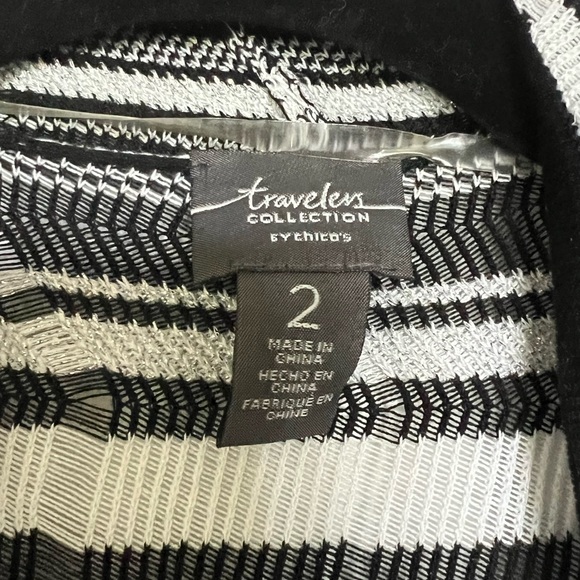 Chicos Travelers Collection Striped Cardigan LIKE NEW - Picture 4 of 5